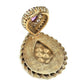 Vintage 14k Yellow Gold Rope Amethyst & Seed Pearl PHOTO LOCKET PENDANT Charm