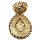 Vintage 14k Yellow Gold Rope Amethyst & Seed Pearl PHOTO LOCKET PENDANT Charm