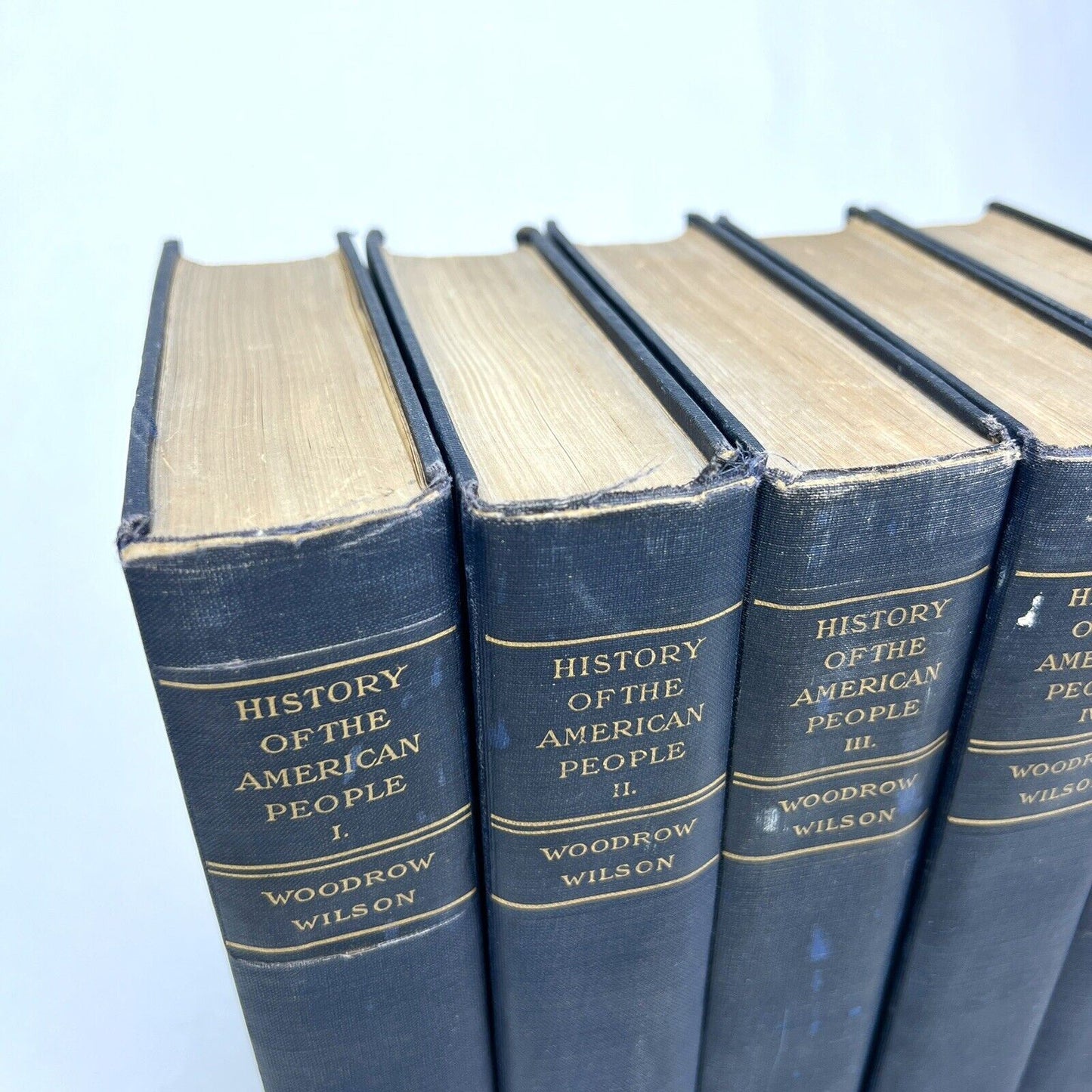 History of the American People by Woodrow Wilson 1902 Volumes I-V (5 Book Set)