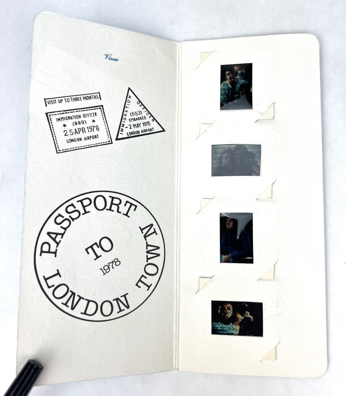 Paul McCartney WINGS 1978 London Town PROMO PASSPORT w/ Photo Slides Press Kit