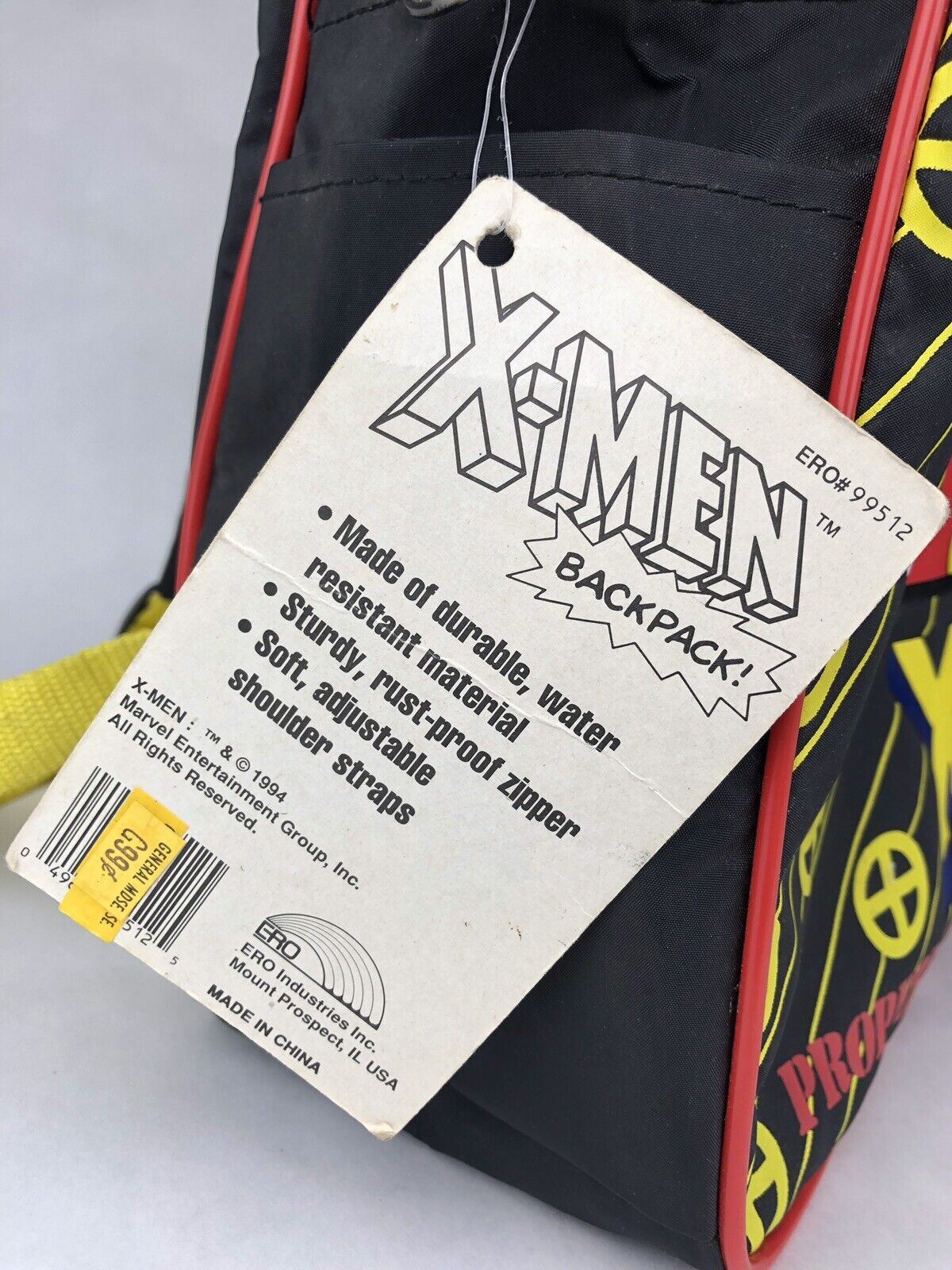 RARE NEW W/ TAG Vintage 1994 X-MEN Kids Backpack All Over Print WOLVERINE Marvel