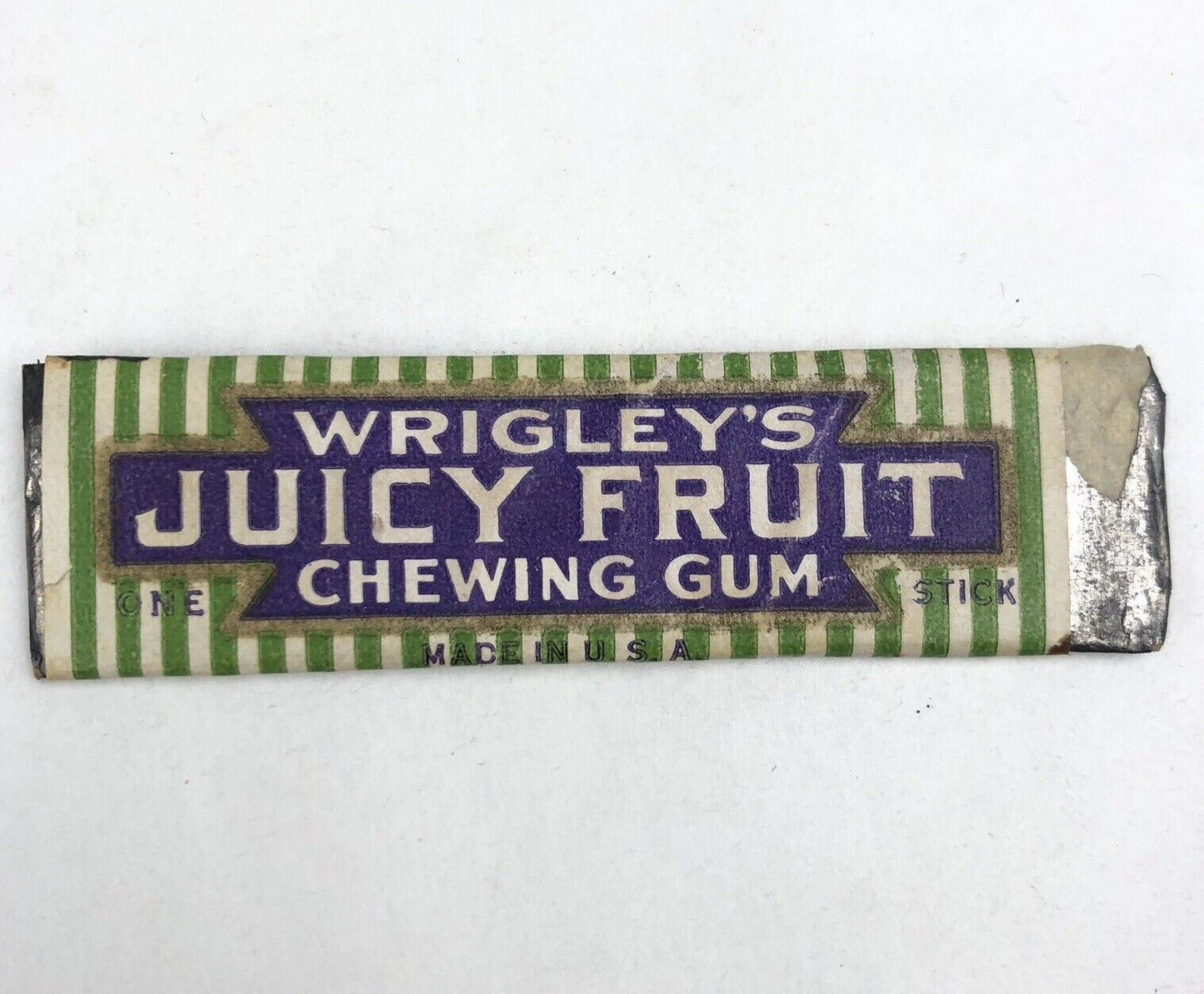 1920’s Unused ONE STICK Wrigley’s Juicy Fruit Chewing Gum ANTIQUE W/ LABEL