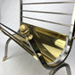 Vintage Italian Brass Ram’s Head & Steel Magazine Rack Maison Jansen Style