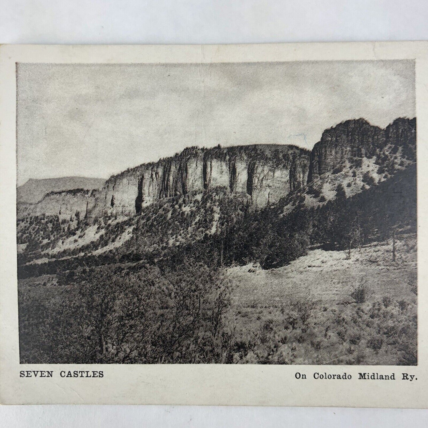 c.1901 POSTCARD Seven Castles COLORADO MIDLAND RAILWAY Antique Railroad UNPOSTED