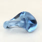 BACCARAT GALET WAVE AQUA BLUE PURPLE CRYSTAL RING Signed Glass Size 7 3/4