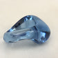 BACCARAT GALET WAVE AQUA BLUE PURPLE CRYSTAL RING Signed Glass Size 7 3/4