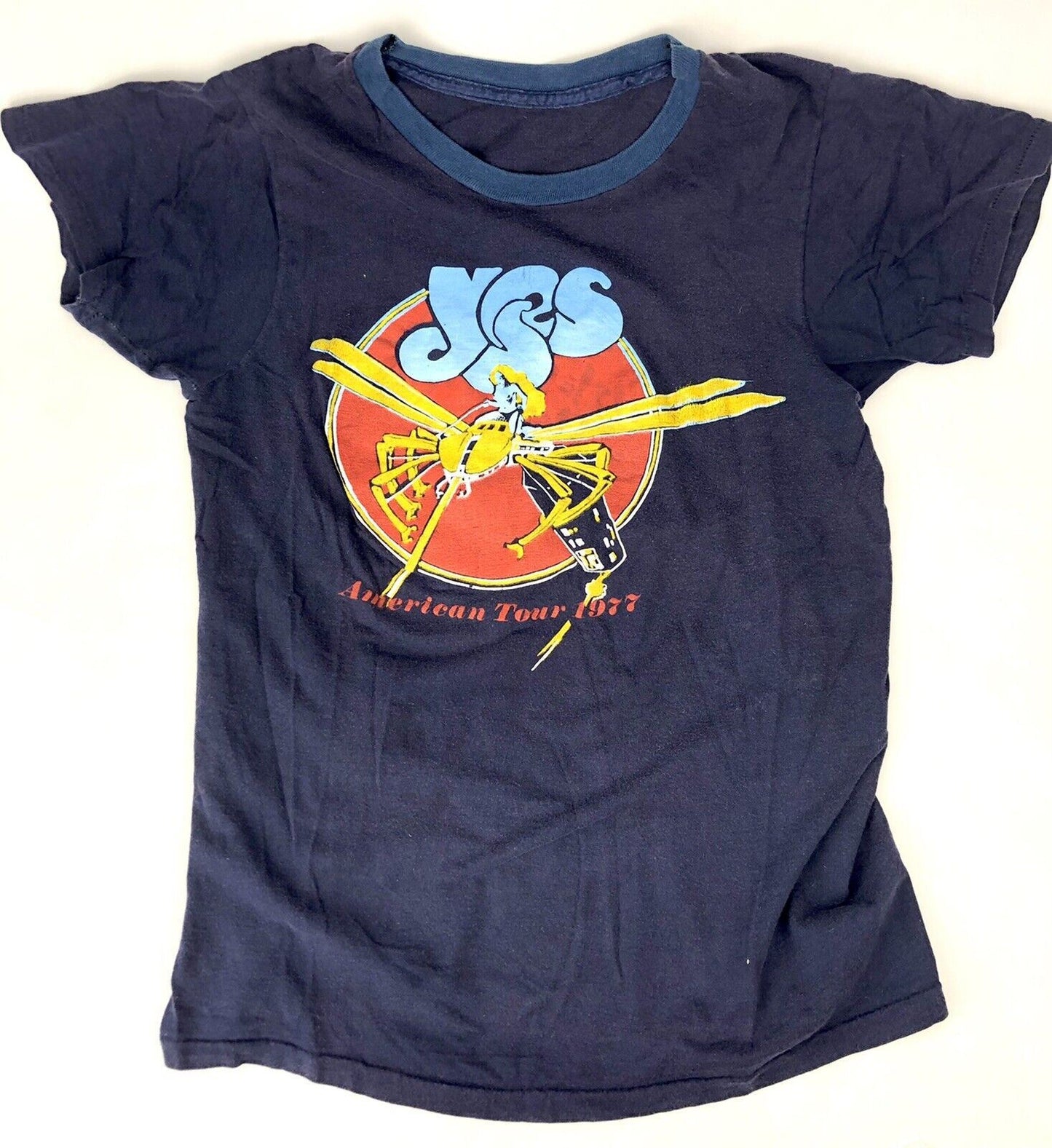Vintage 1977 YES American Tour Shirt Blue RARE ORIGINAL Rock Band Tee – Old  Souled