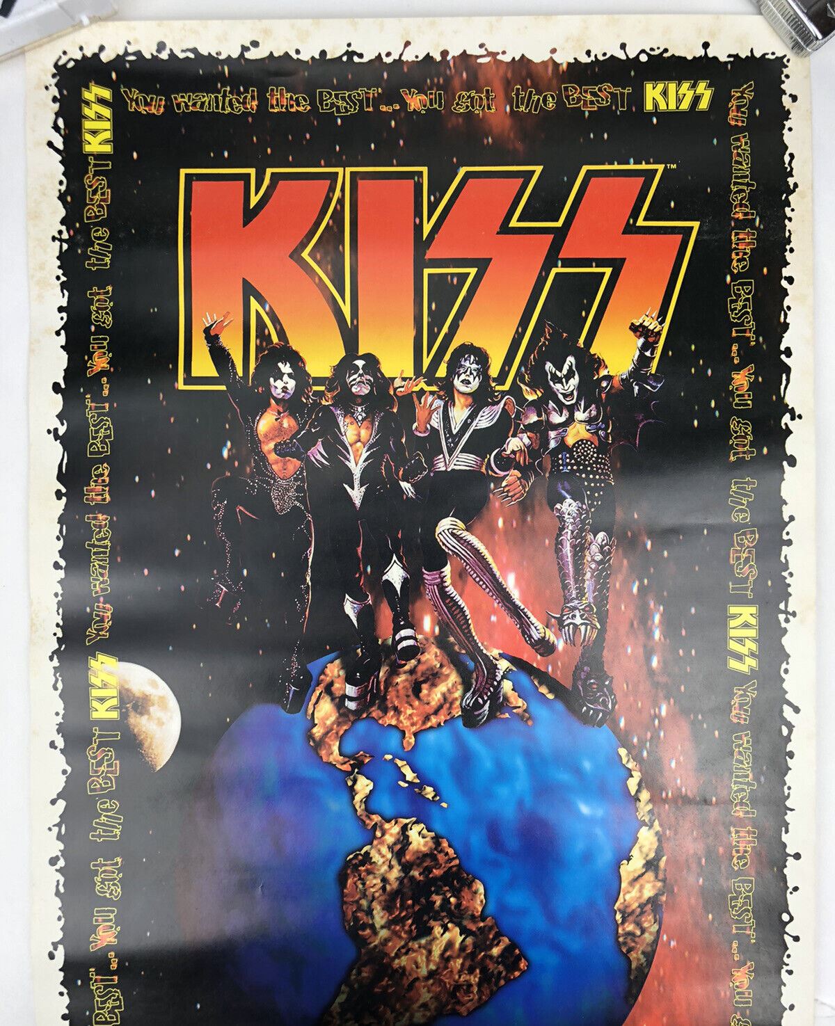 Original Vintage 1996 KISS Poster I WAS THERE ALIVE / WORLDWIDE 