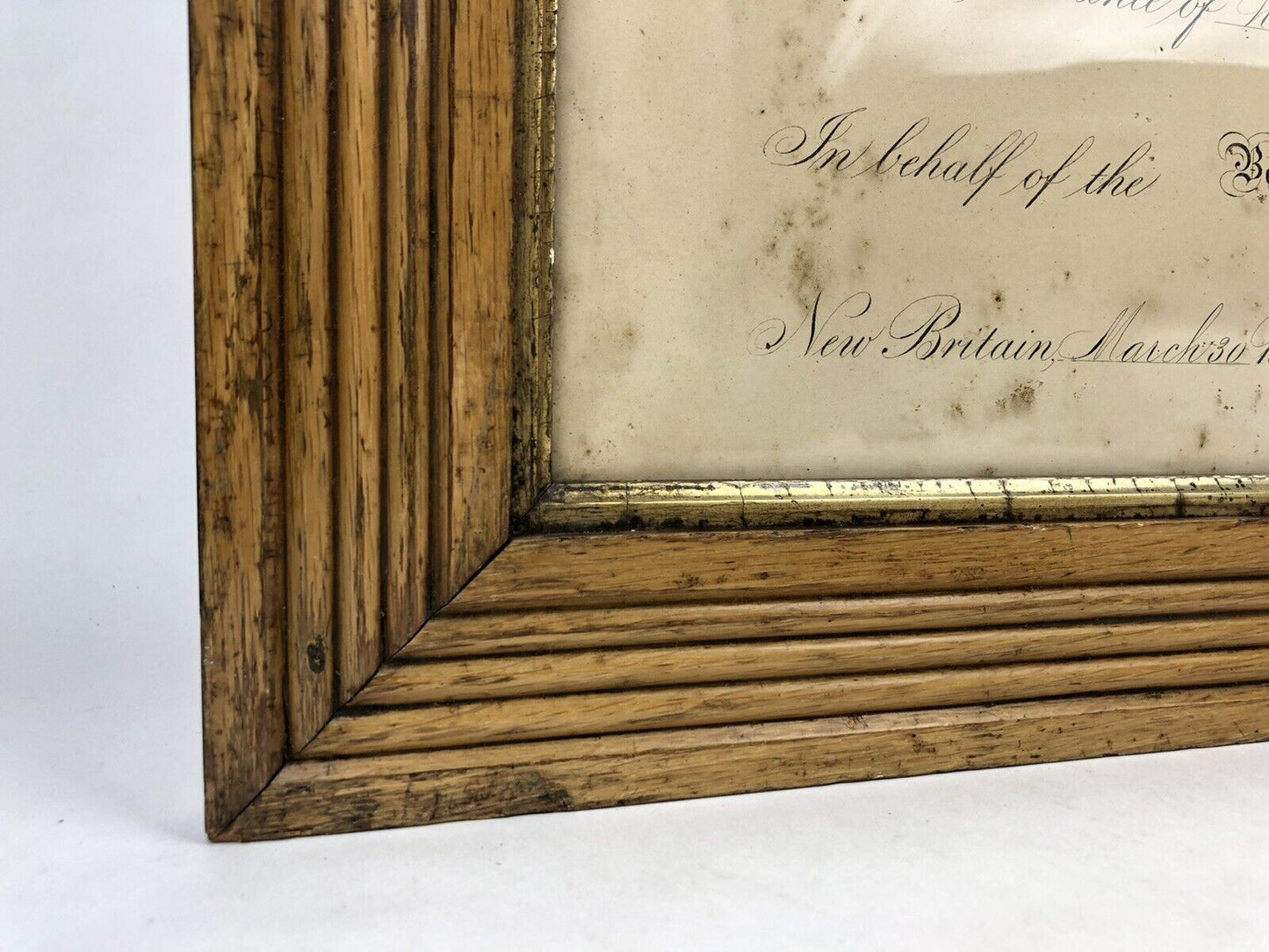 1880 Framed Diploma NEW BRITAIN HIGH SCHOOL Connecticut CHARLES NORTHEND Signed