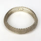 Tiffany & Co 15mm Somerset Sterling Silver Mesh Bangle Bracelet Size Large