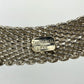 Tiffany & Co 15mm Somerset Sterling Silver Mesh Bangle Bracelet Size Large