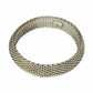 Tiffany & Co 15mm Somerset Sterling Silver Mesh Bangle Bracelet Size Large