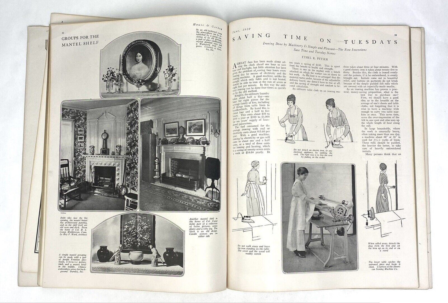HOUSE & GARDEN Magazine JUNE 1920 Furnishing Number ART DECO Cover L.V. Carrol