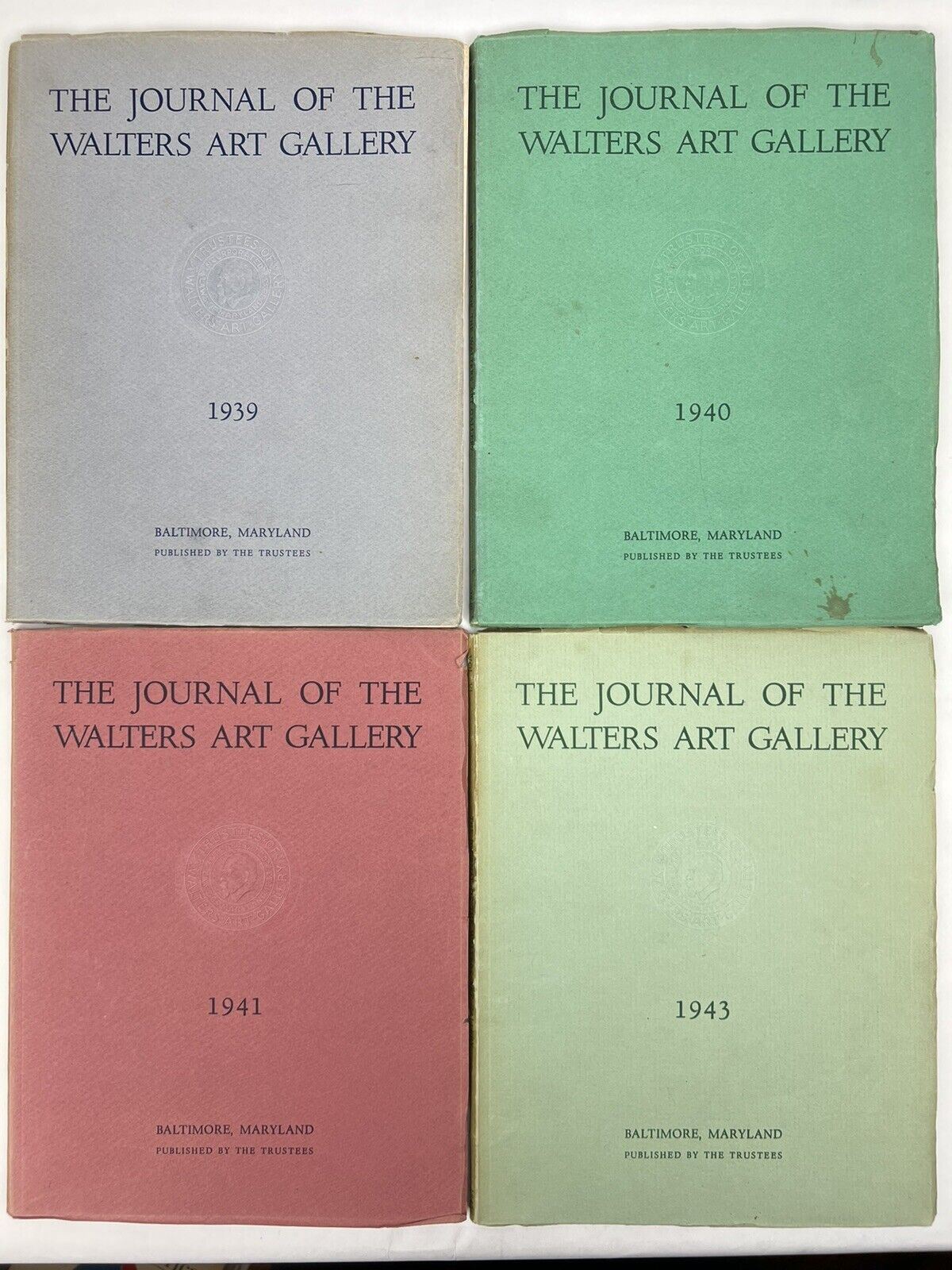 12 Vols JOURNAL OF THE WALTERS ART GALLERY 1939-1955 VINTAGE CATALOGUE BULLETIN