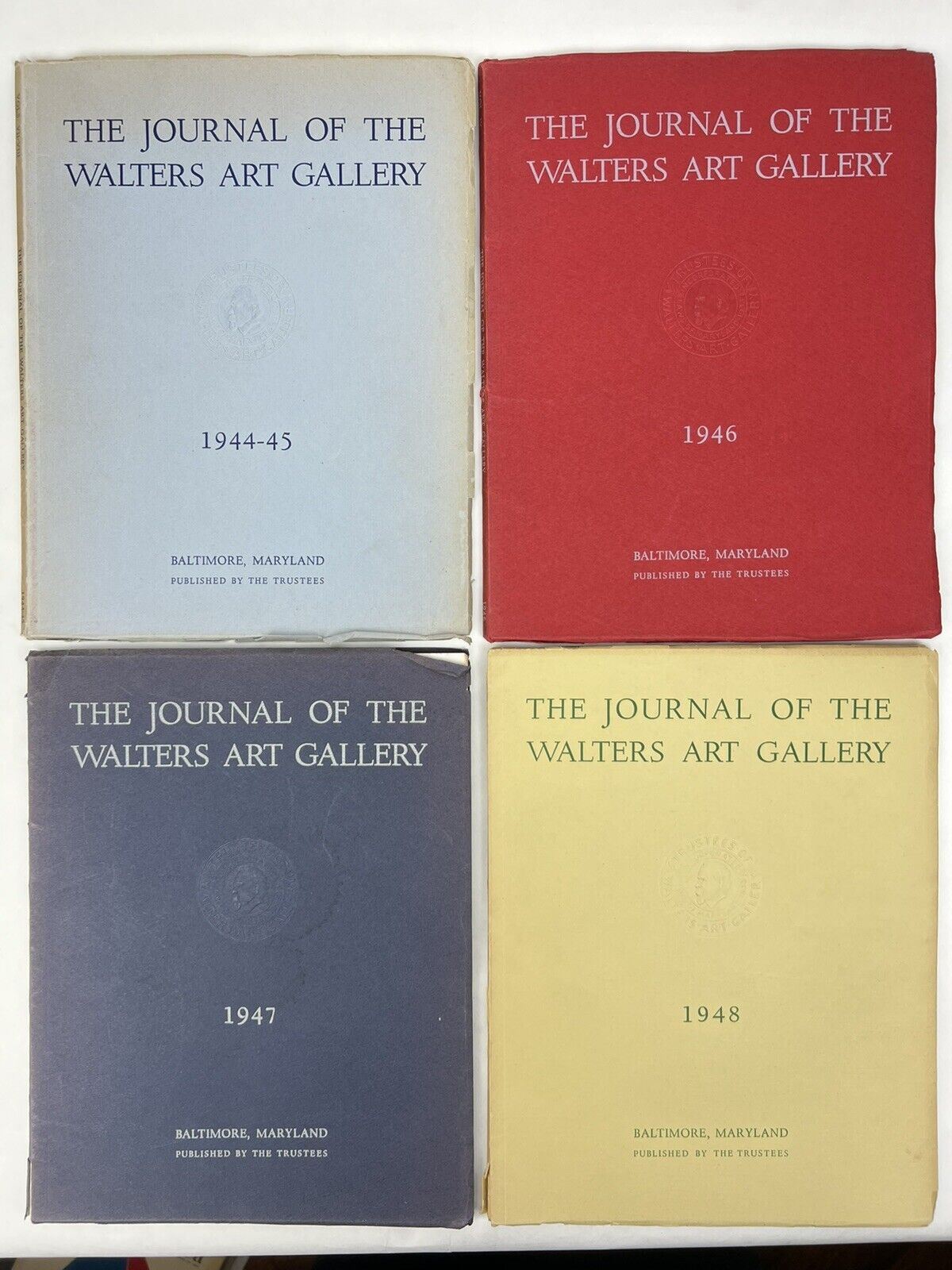 12 Vols JOURNAL OF THE WALTERS ART GALLERY 1939-1955 VINTAGE CATALOGUE BULLETIN