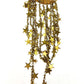 Vintage JACK SMILE Moon & Stars DANGLE 8” BROOCH PIN Signed RHINESTONE / CHAIN