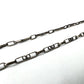 Vintage CUERNAVACA MEXICO Sterling Silver Unique Staple Link Chain Necklace