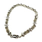Vintage 10K WHITE GOLD BRACELET Diamond Cut Square Etched X Link Antique
