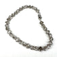 Vintage 10K WHITE GOLD BRACELET Diamond Cut Square Etched X Link Antique