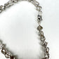 Vintage 10K WHITE GOLD BRACELET Diamond Cut Square Etched X Link Antique