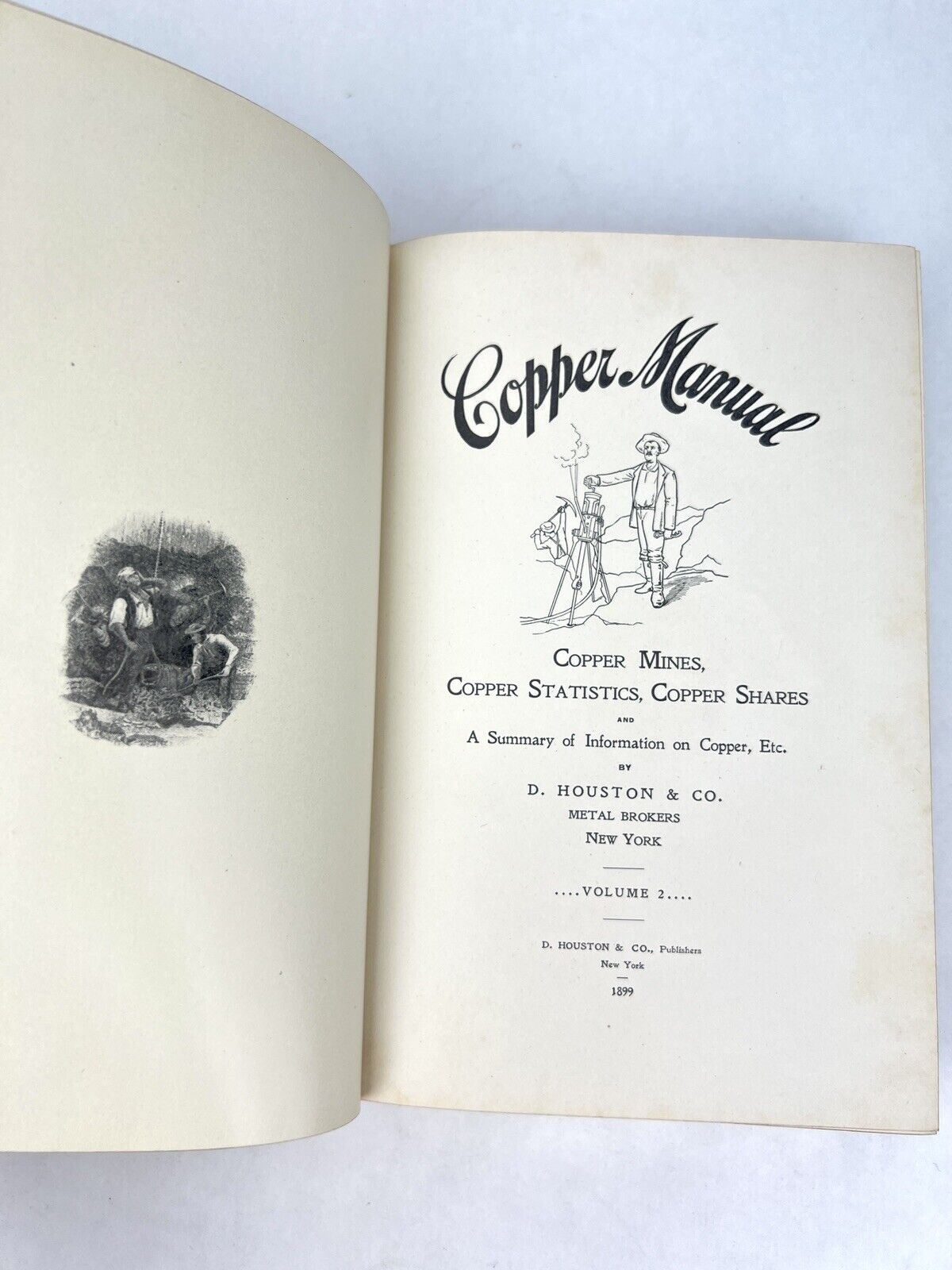 COPPER MANUAL 1899 Vol II MINES SHARES Michigan Montana AZ Mining Ads D. HOUSTON