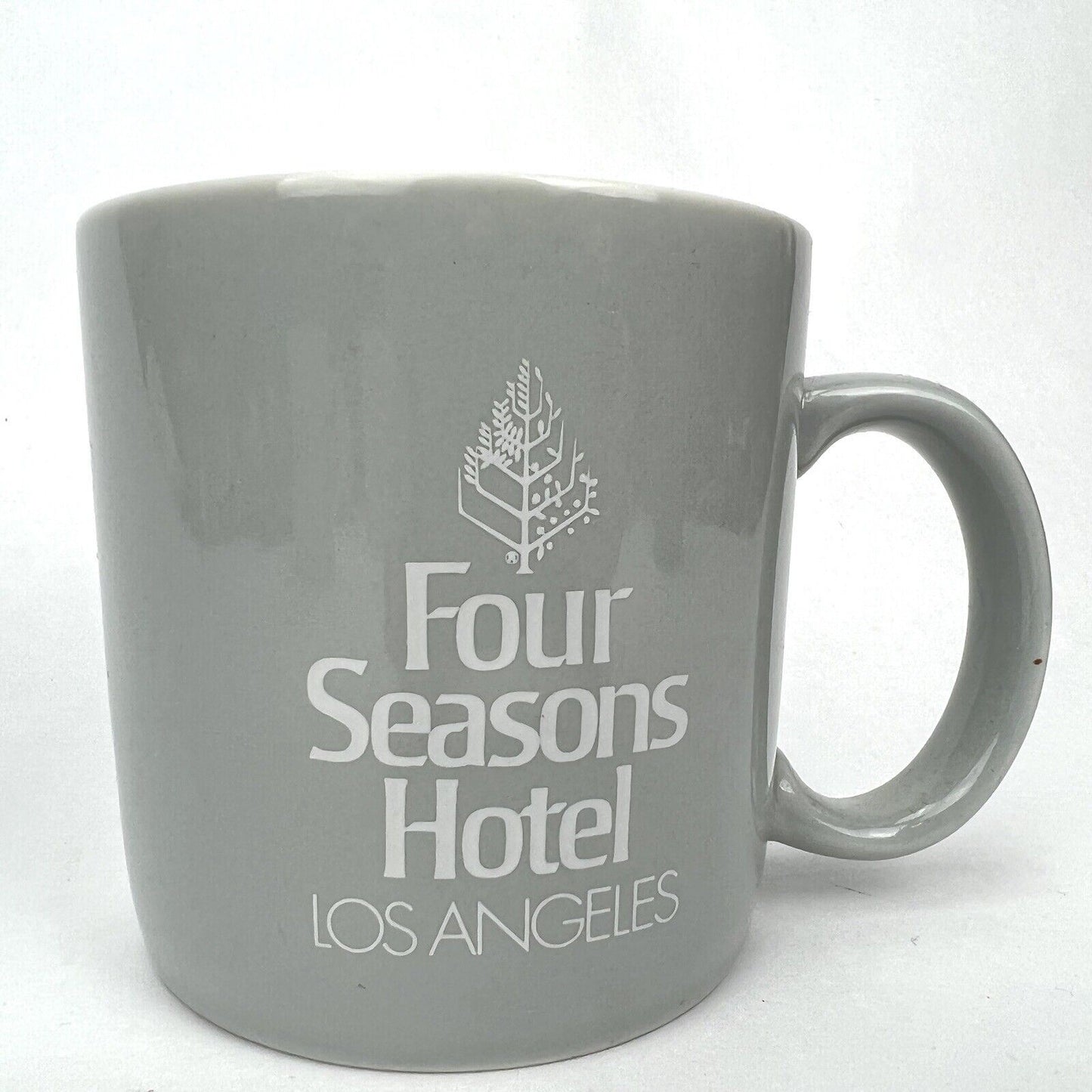 Vintage FOUR SEASONS HOTEL Los Angeles California Grey Logo MUG CUP Rare