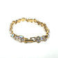 GIVENCHY Vintage Bracelet Gold w/ Opalescent Teardrop & Chaton Crystals GIV-097